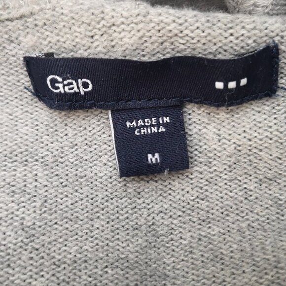 Gap Men's Size Medium Grey Hoodie with Drawstring Hood & Kangaroo Pocket - Picture 3 of 8